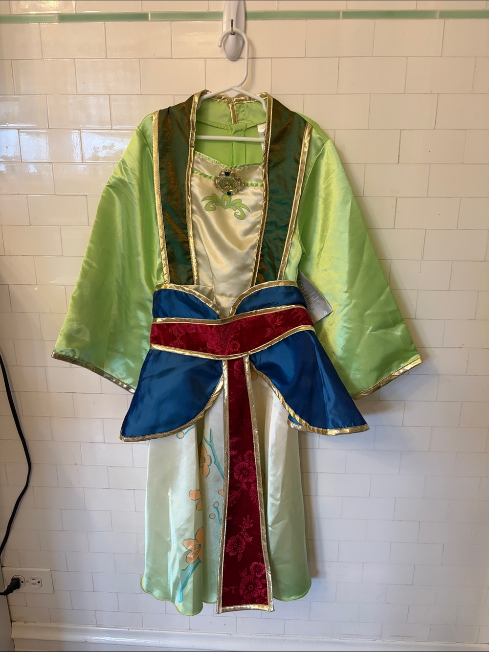 NET! Disney Mulan Princess Kimono Costume with Red Sash
